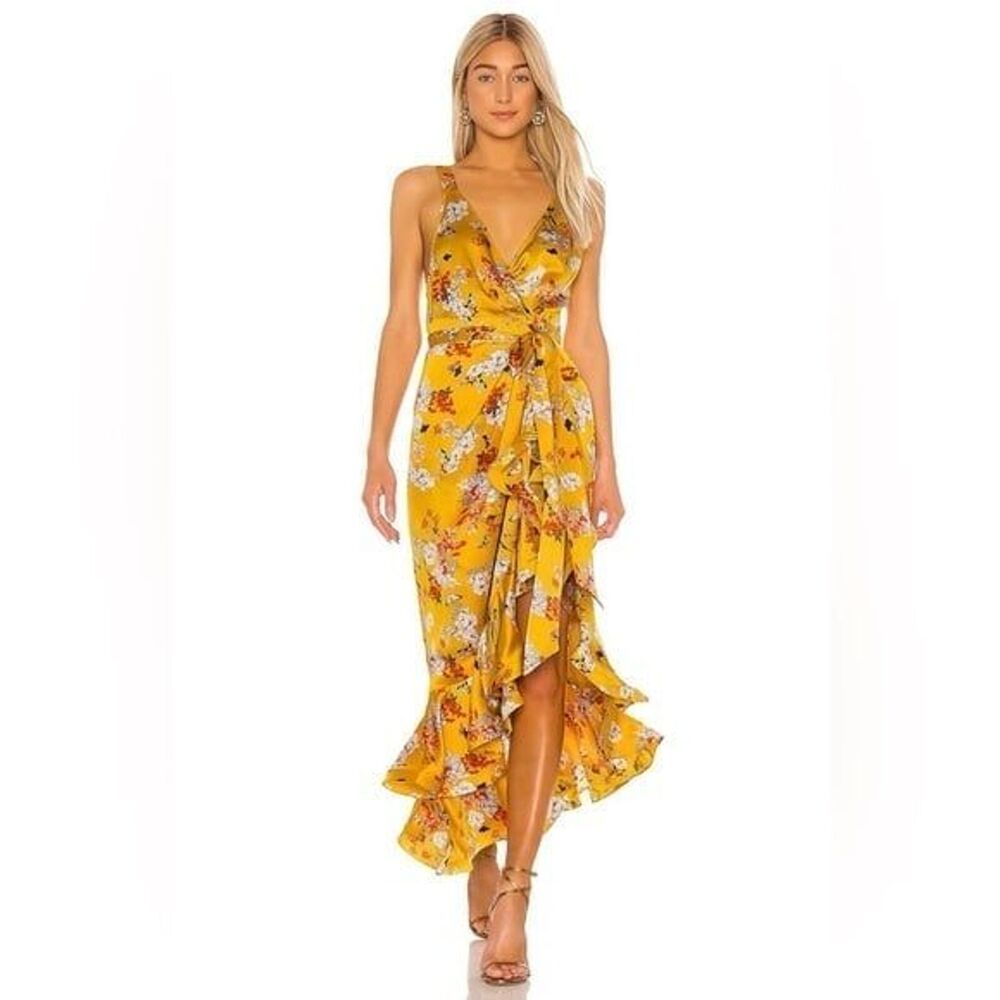 NWOT BRONX AND BANCO Narciss Midi Dress in Yellow